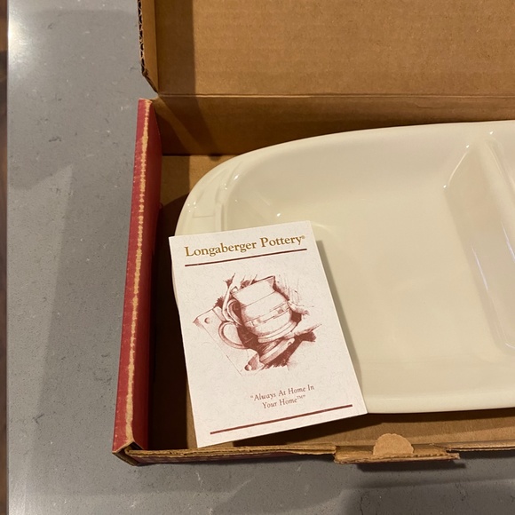 Longaberger Other - Longaberger pottery serving divided dish - NIB